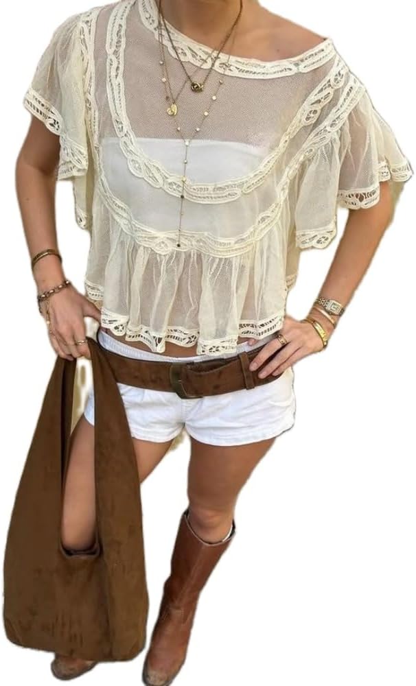 Women Chiffon Poncho Top Mesh Sheer Shawl Wraps Capes Batwing Sleeve Blouse Cover Up Wedding Party