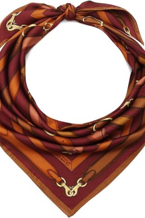 Women's Multi Belt Printed Silk Square