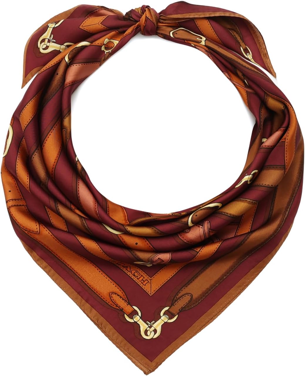 Women's Multi Belt Printed Silk Square