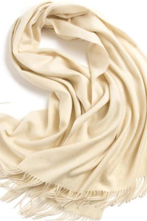 Wool Shawl Large Thick Pashmina Travel Blanket Scarf Winter Wraps for Women