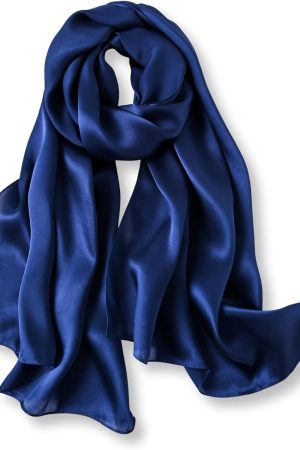 100% Mulberry Silk Long Scarf Wrap - Women's Large Oblong Sunscreen Shawl with Gift Packaging