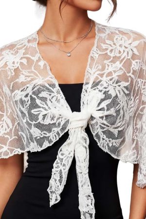 Women's Lace Shawl Wraps Wedding Shawls Formal for Evening Dresses