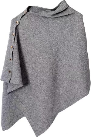 Women's Versatile Knitted Shawls Scarf Poncho Sweater Capes with Buttons Lightweight Spring Summer Fall Winter Wraps