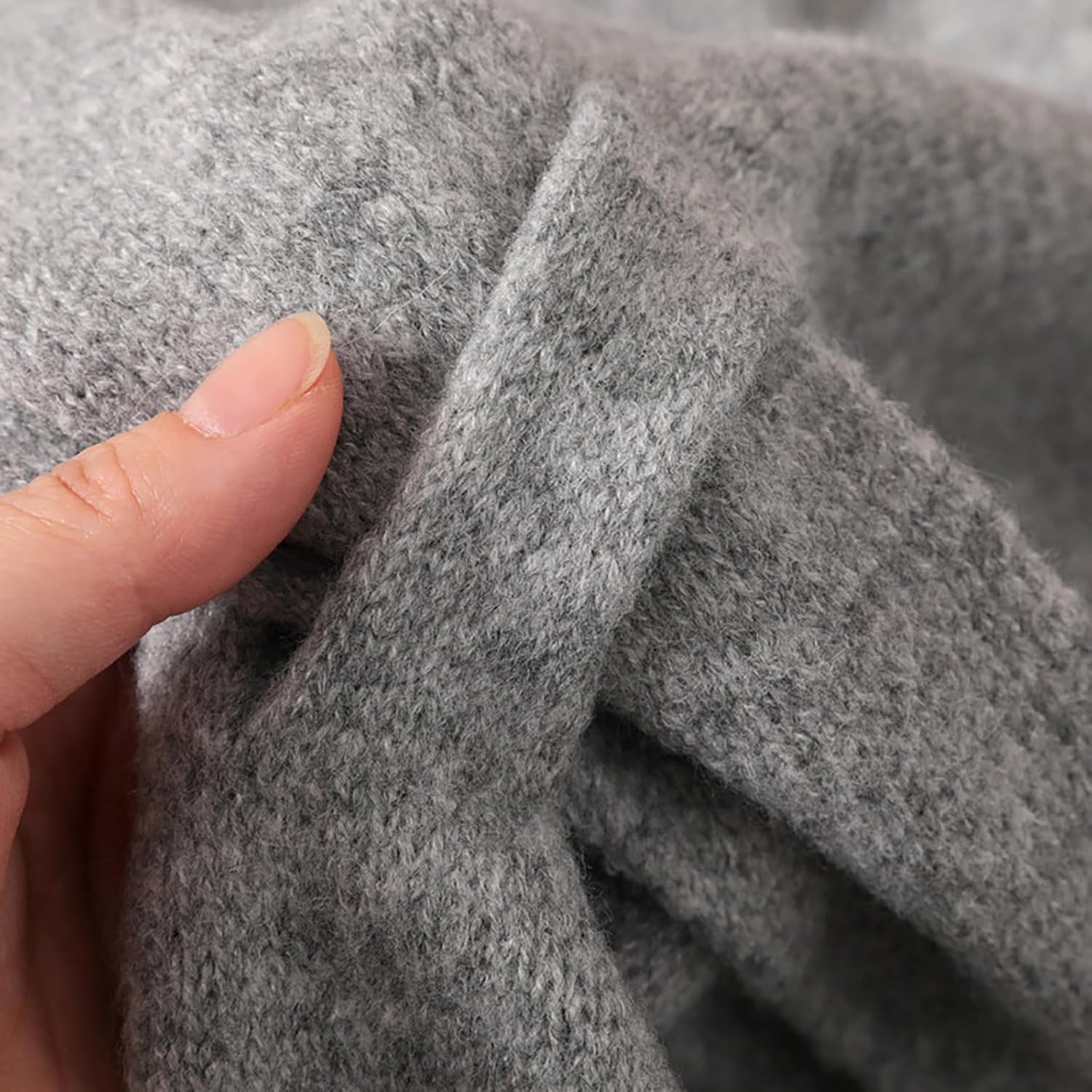 Pashmina Shawl Wraps for Women, Knitted Shawls and Wraps Cardigan Cape Wool Cashmere Shoulder Top Sweater Shawl Scarf - Image 2