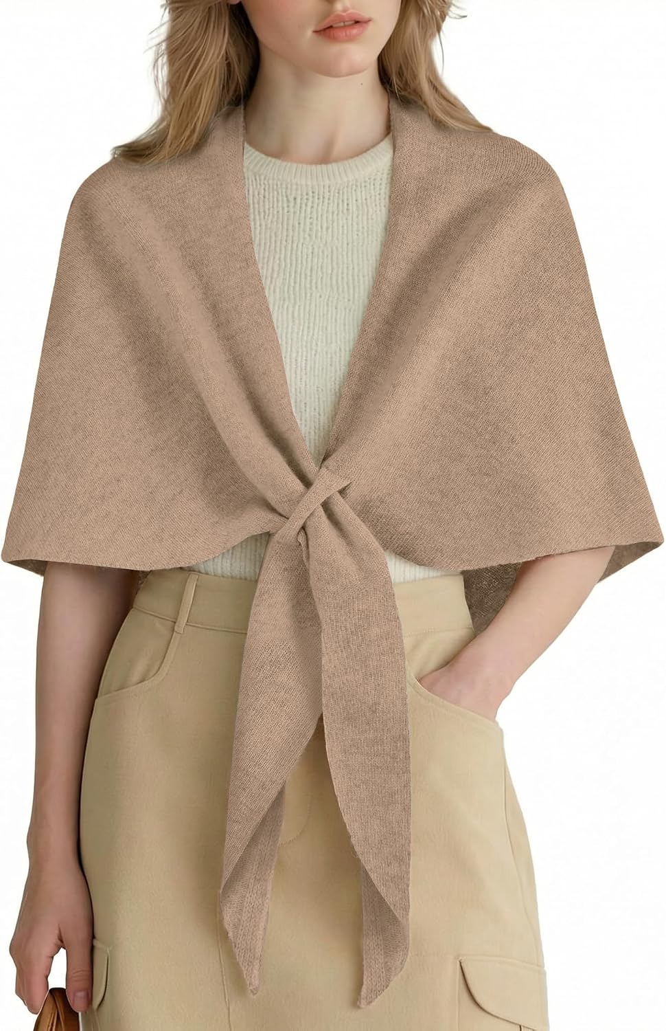 100% Merino Wool Shawl Wraps for Women Winter Knit Pashmina Scarf Poncho Shawl for Sweater Dress Wedding