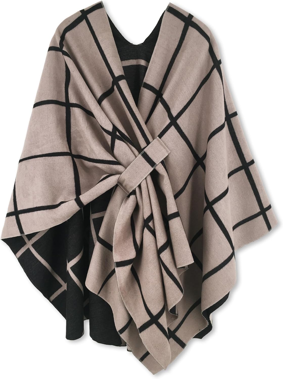 Women's Shawl Wrap Poncho Ruana Cape Open Front Cardigan Shawls for Spring Fall Winter