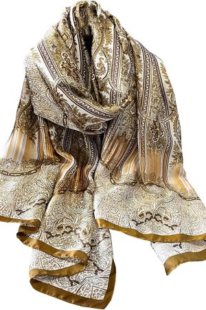 Dress Scarves Shawl Wraps Long Silky Scarf for Women Dressy Fashion Lightweight for Decorative Formal Evening Gowns
